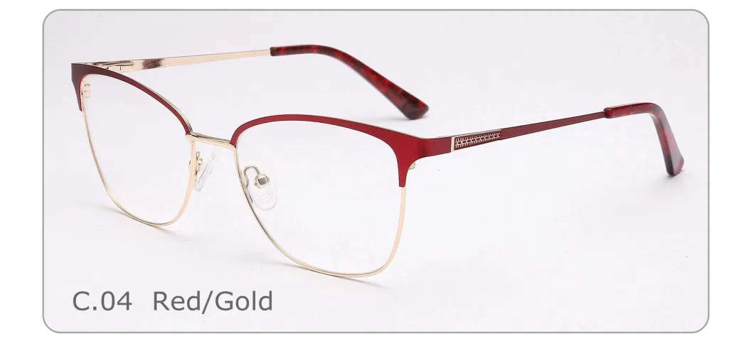 Custom Top Quality Trendy Eyewear Acetate Metal Woman Optical Glasses Frames