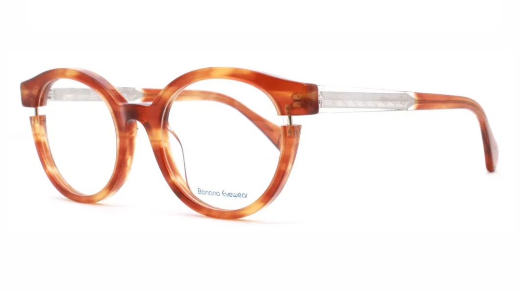 Fancy Fashion Combinated Acetate with Metal Foil Decorate Frames