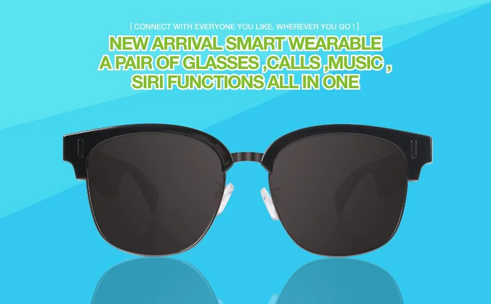 OEM Customized Bluetooth Wireless Sport Audio Music Smart Eyewear Sunglasses