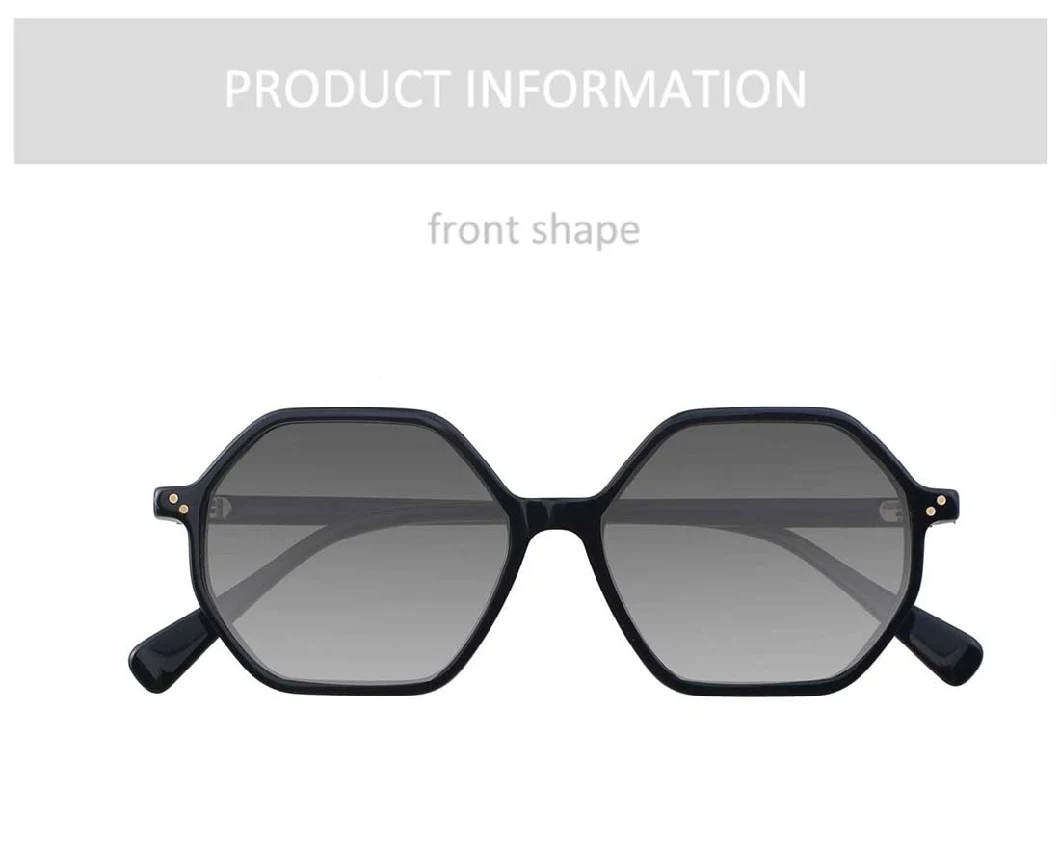 Gd OEM Custom Logo Designer Acetate Big Frames Hexagon Sunglasses Fashion Sun Glasses Men Women Sunglasses