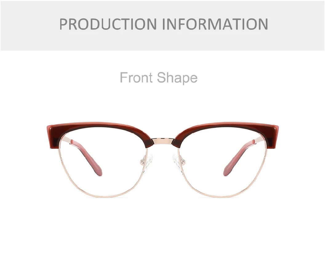 Classic Amber New Design Metal Acetate Wholesale Optical Frame Eyewear