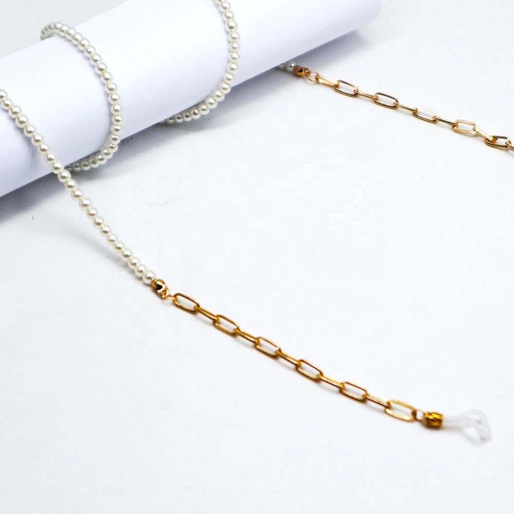 Eyewear Accessories Gold Bead Chain for Sun Glasses Necklace Pearl String Eyeglasses Sunglasses Chain