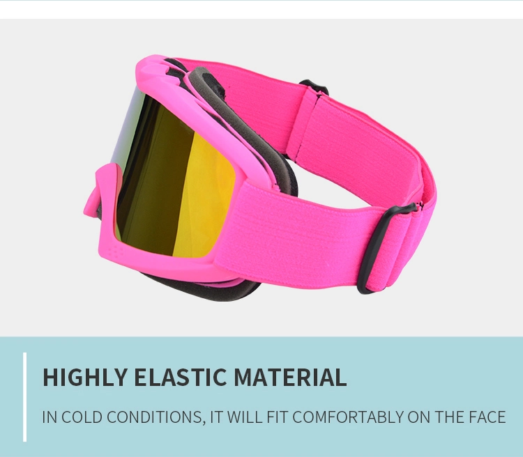 Rts 7072 Fashion Outdoor Colorful Lens Children Ski Googles Anti Fog Snow Goggles Kid Ski Glasses