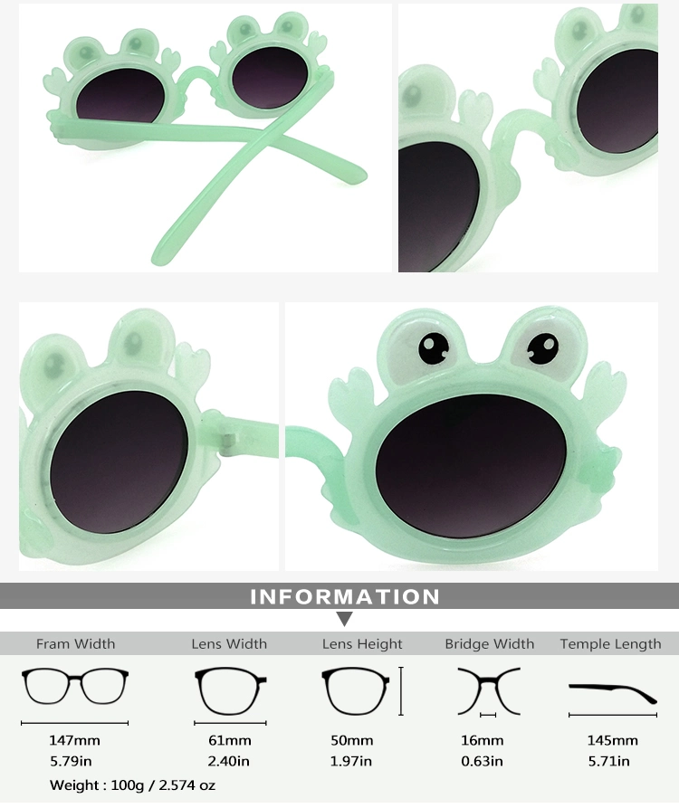 Lovely Cute Design Fashion Kids Children Boy Girl Frog Cartoon Print Sunglass UV400 Polarized Kids Sunglasses