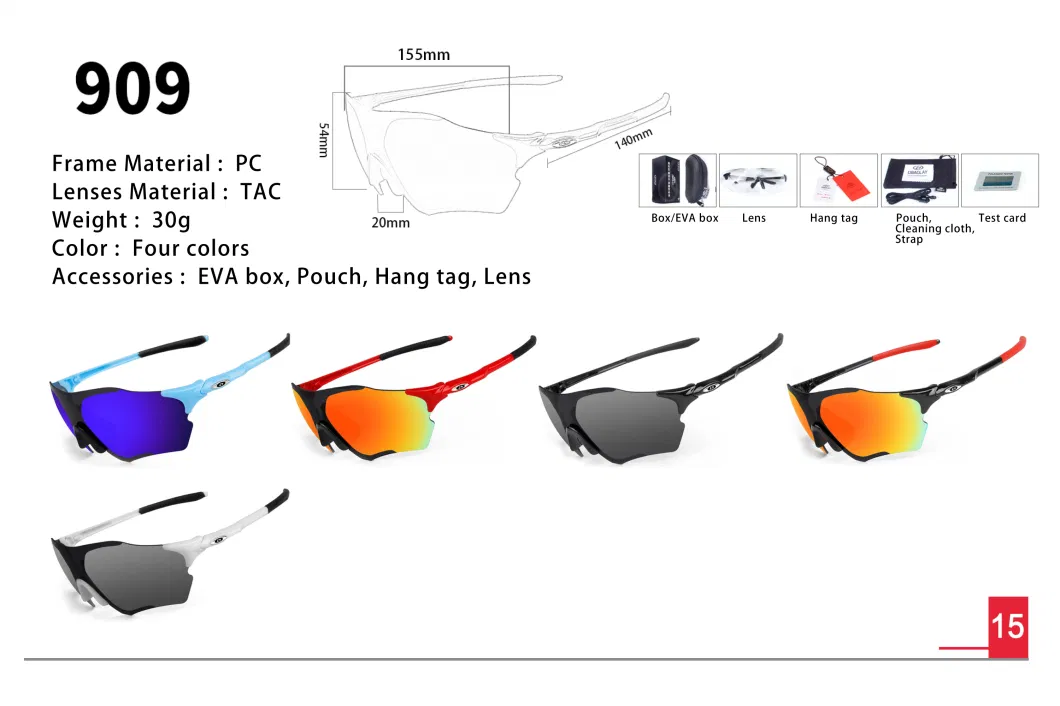 Hot Selling Sports Men Sunglasses Polarized Mountain Bike Glasses Oversized Outdoor Fashion Eyewear