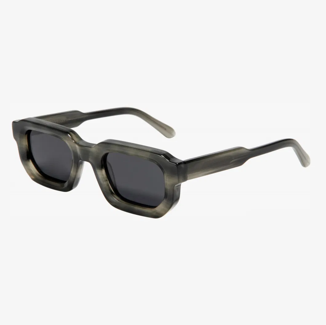 New Style Polarized Lenses Trendy Competitive Crystal Frame UV400 Like Wood Acetate Sunglasses