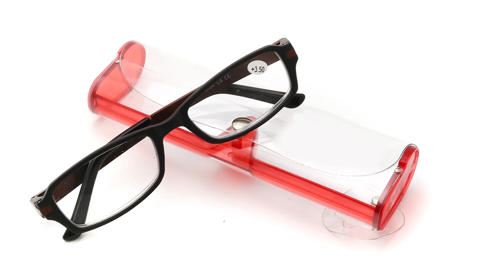 Custom Logo Classic Oval PC Frame Reading Glasses with Plastic Box