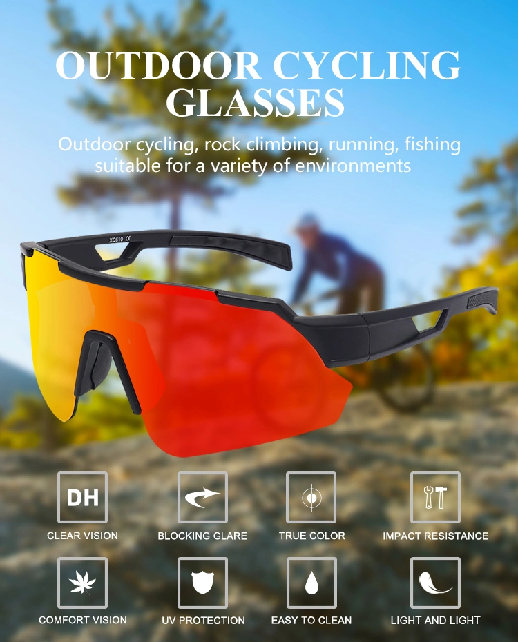 New Design Half Frame 100% UV Protection Mirror Lens Sports Eyewear