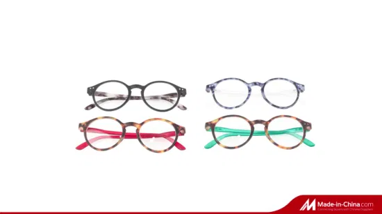 Fashion Unisex Custom PC Eyewear Optical Reading Glasses with Demi Top Print